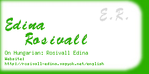 edina rosivall business card